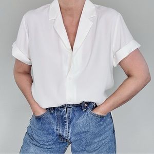 Banana Republic Boxy Camp Style Collared Blouse
